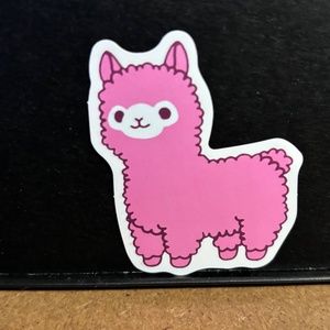 PINK CUTE LITTLE LLAMA STICKER